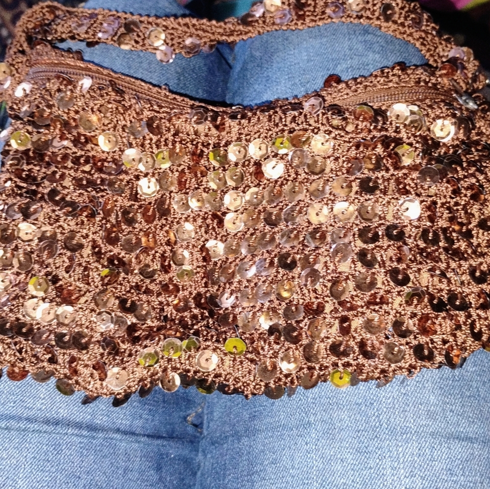 Gold dangles bag